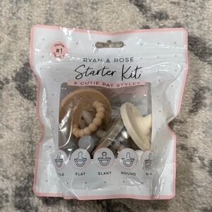 Ryan & Rose Starter Kit - Beige and Cream Pacifiers